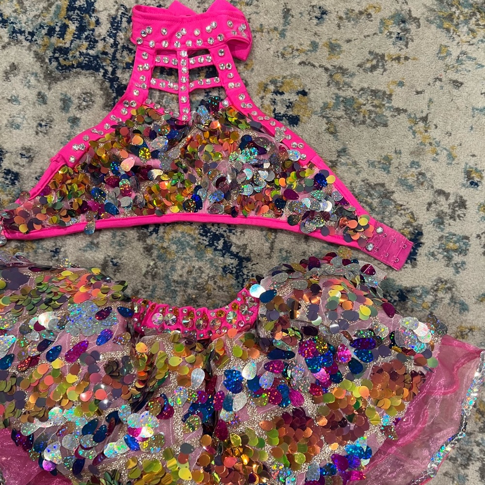 Two piece child medium dance costume